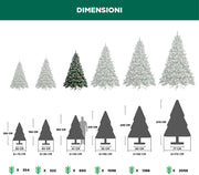 Nataland Albero di Natale Artificiale Innevato con Pigne