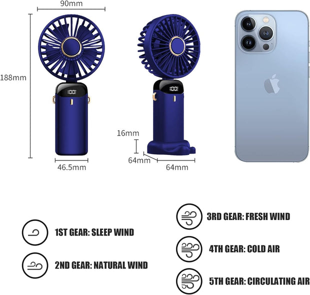 Ventilatore Portatile Ricaricabile