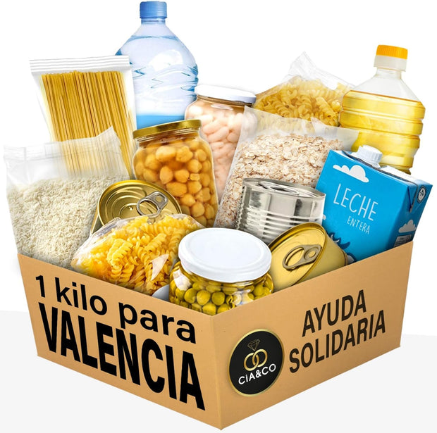 1 chilo per Valencia · 1 Chilo di Alimenti Essenziali per le Vittime della DANA a Valencia (Spagna) – Sostieni da casa, con un clic e da qualsiasi luogo