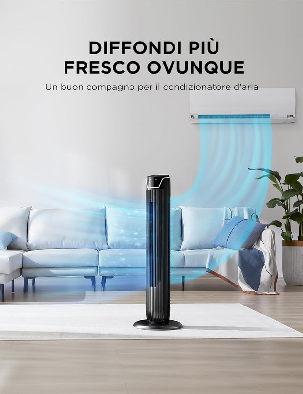 Midea – Ventilatore a Colonna Slim con Telecomando