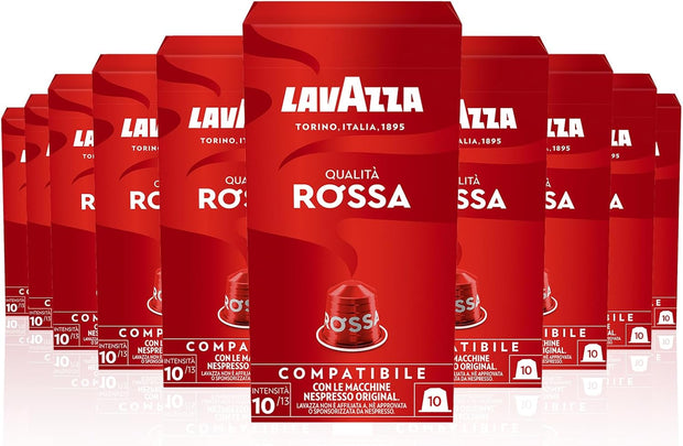 180 Capsule Caffè Qualità Rossa  |  per Lavazza A MODO MIO, Nespresso, Nescafè Dolce Gusto