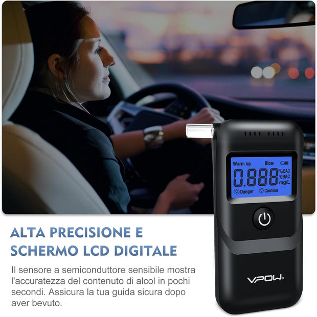 VPOW Etilometro Portatile Certificato