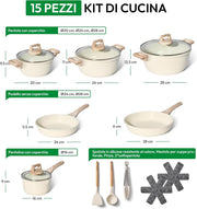 Set Just Perfecto 15 Pezzi – Pentole e Padelle Antiaderenti