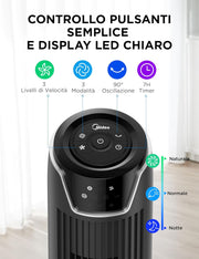 Midea – Ventilatore a Colonna Slim con Telecomando