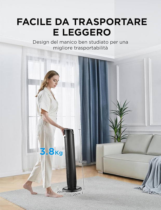 Midea – Ventilatore a Colonna Slim con Telecomando