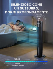 Midea – Ventilatore a Colonna Slim con Telecomando