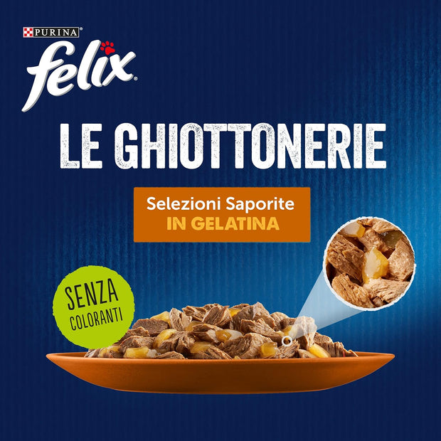 Purina Felix Le Ghiottonerie Cibo Umido per Gatti
