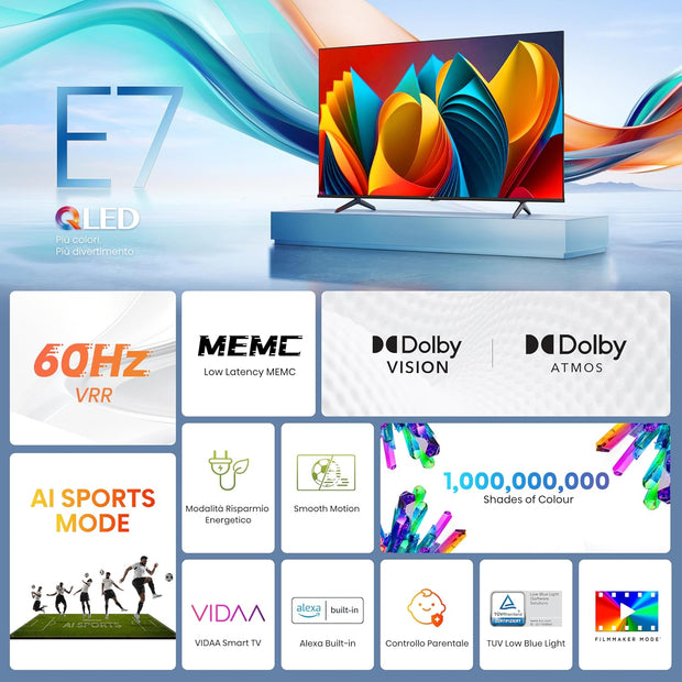 Hisense TV 50" QLED 4K Smart TV