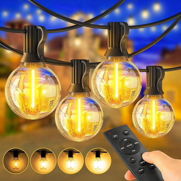 Catena Luminosa da Esterno – 15 Metri con Telecomando e 19 Lampadine LED